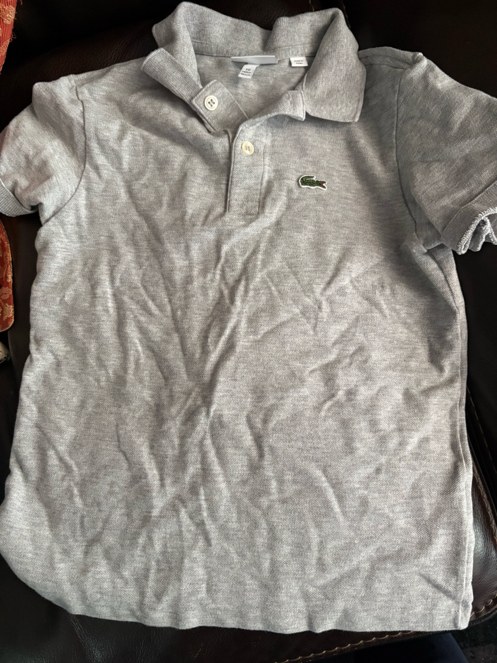 Lacoste Men's Heather Gray Crewneck Sweater